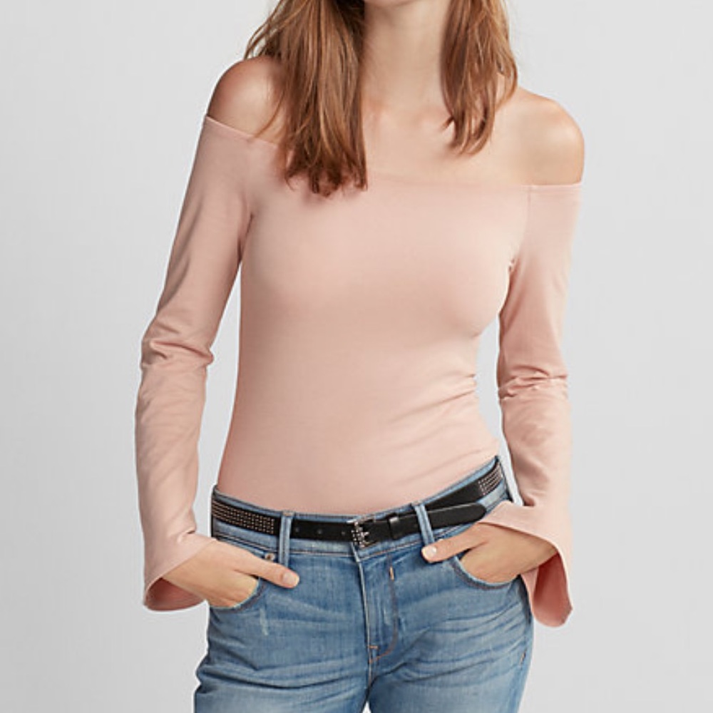 Bell sleeve thong bodysuit
